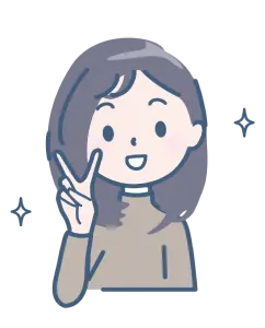 ピースしているイラスト